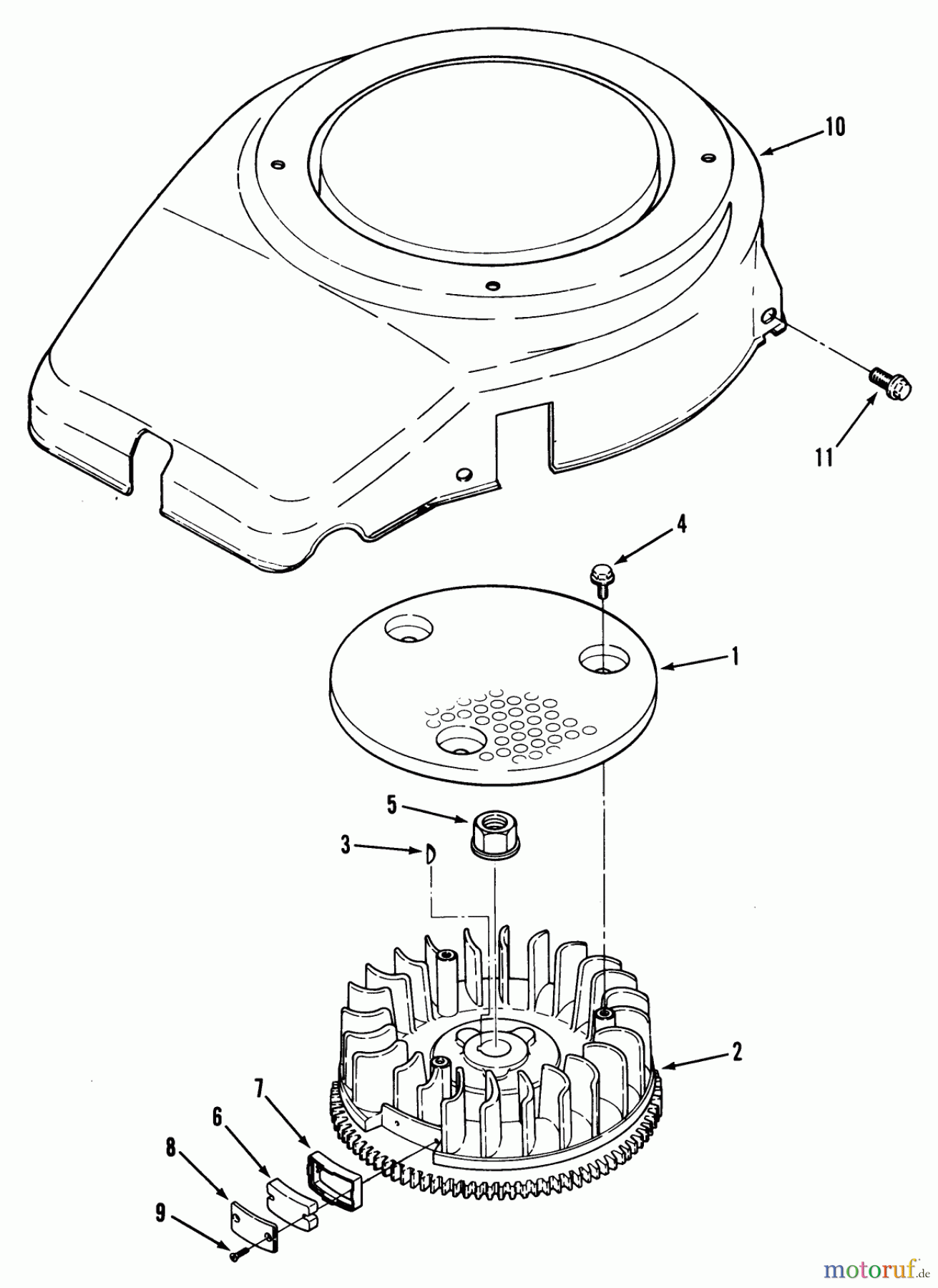 Toro Neu Mowers, Zero-Turn Y1-12OE01 (612-Z) - Toro 612-Z Tractor, 1990 FLYWHEEL AND COVER-612-Z