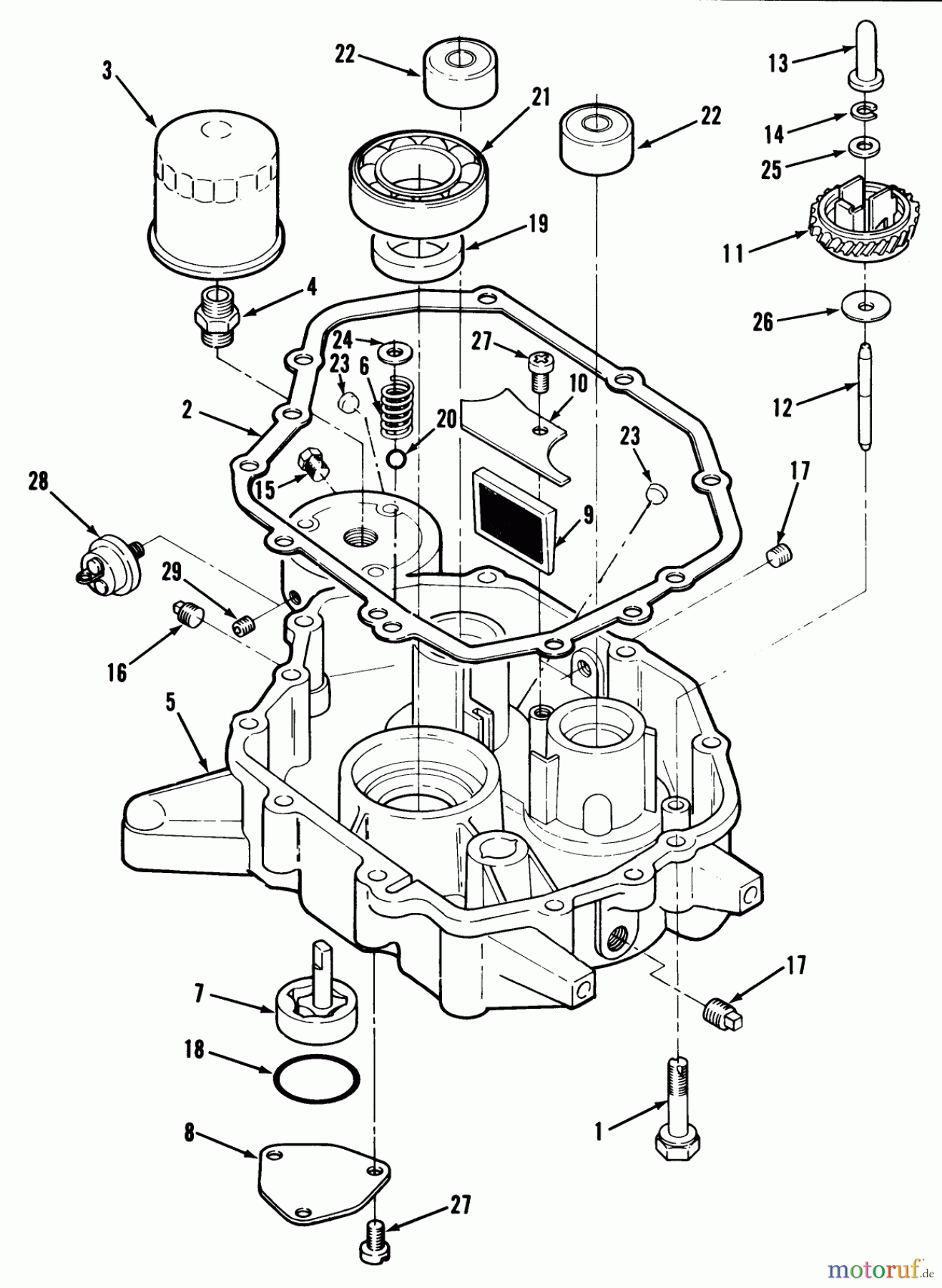 Toro Neu Mowers, Zero-Turn Y1-12OE01 (612-Z) - Toro 612-Z Tractor, 1990 OIL BASE AND OIL PUMP-612-Z