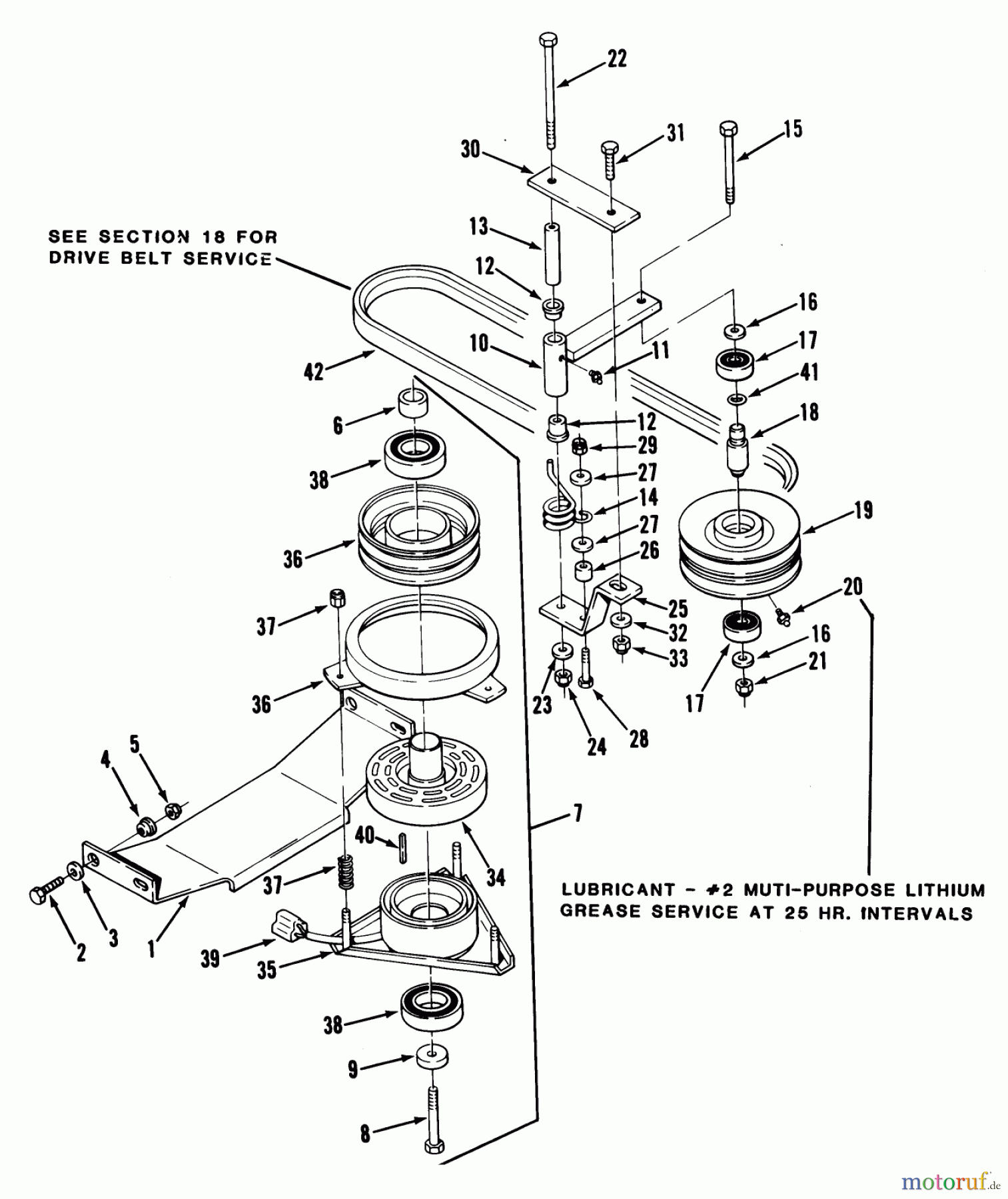 Toro Neu Mowers, Zero-Turn Y1-12OE01 (612-Z) - Toro 612-Z Tractor, 1990 PTO ELECTRIC CLUTCH AND DRIVE