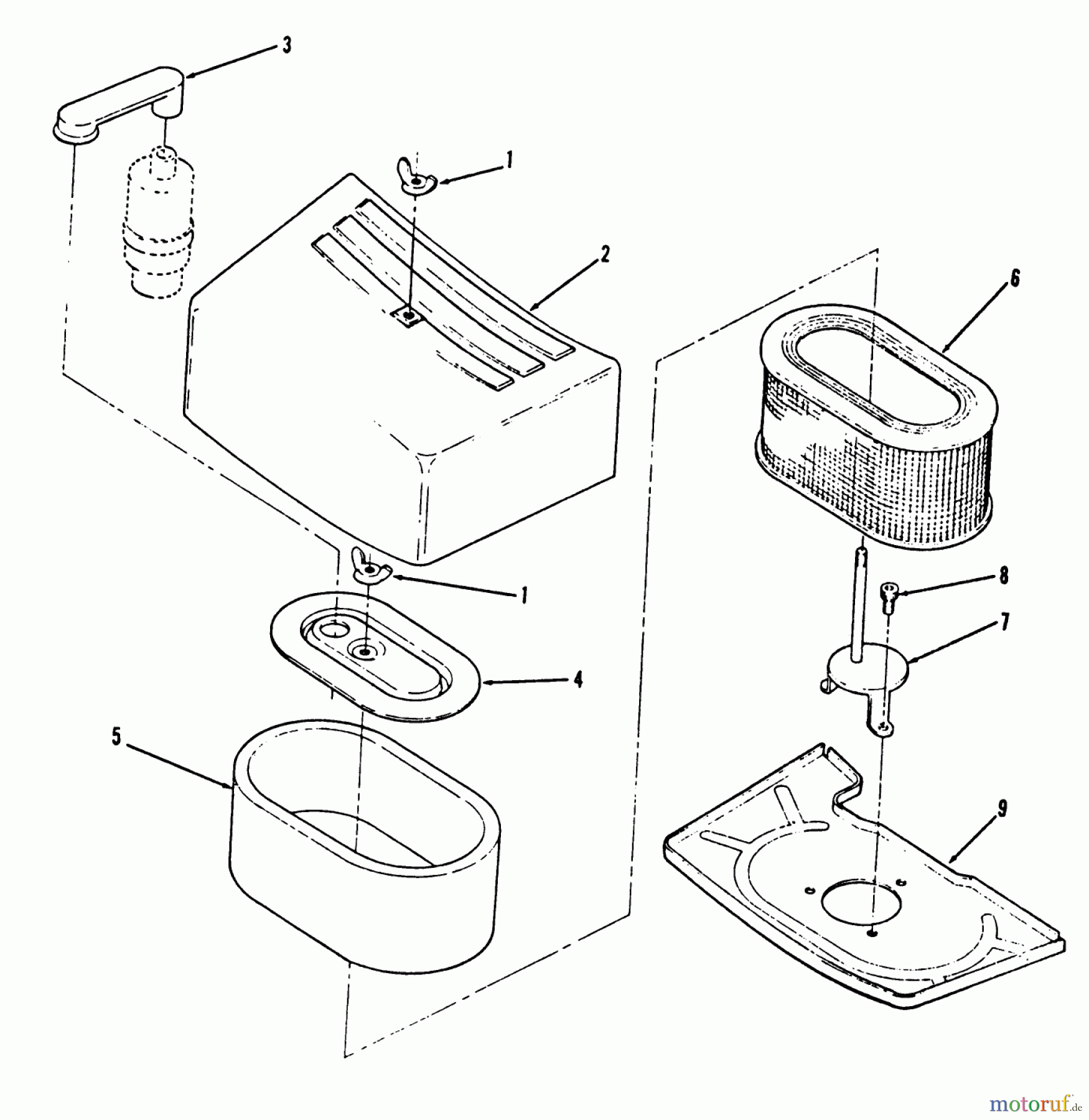 Toro Neu Mowers, Zero-Turn Y1-16OE03 (616-Z) - Toro 616-Z Tractor, 1991 (1000001-1999999) AIR CLEANER-616-Z, 620-Z
