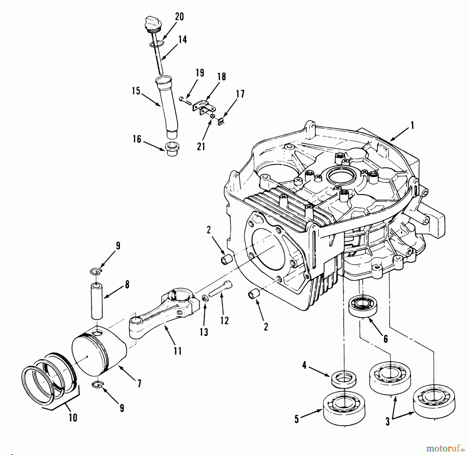 Toro Neu Mowers, Zero-Turn Y1-16OE03 (616-Z) - Toro 616-Z Tractor, 1991 (1000001-1999999) ENGINE CYLINDER BLOCK-612-Z