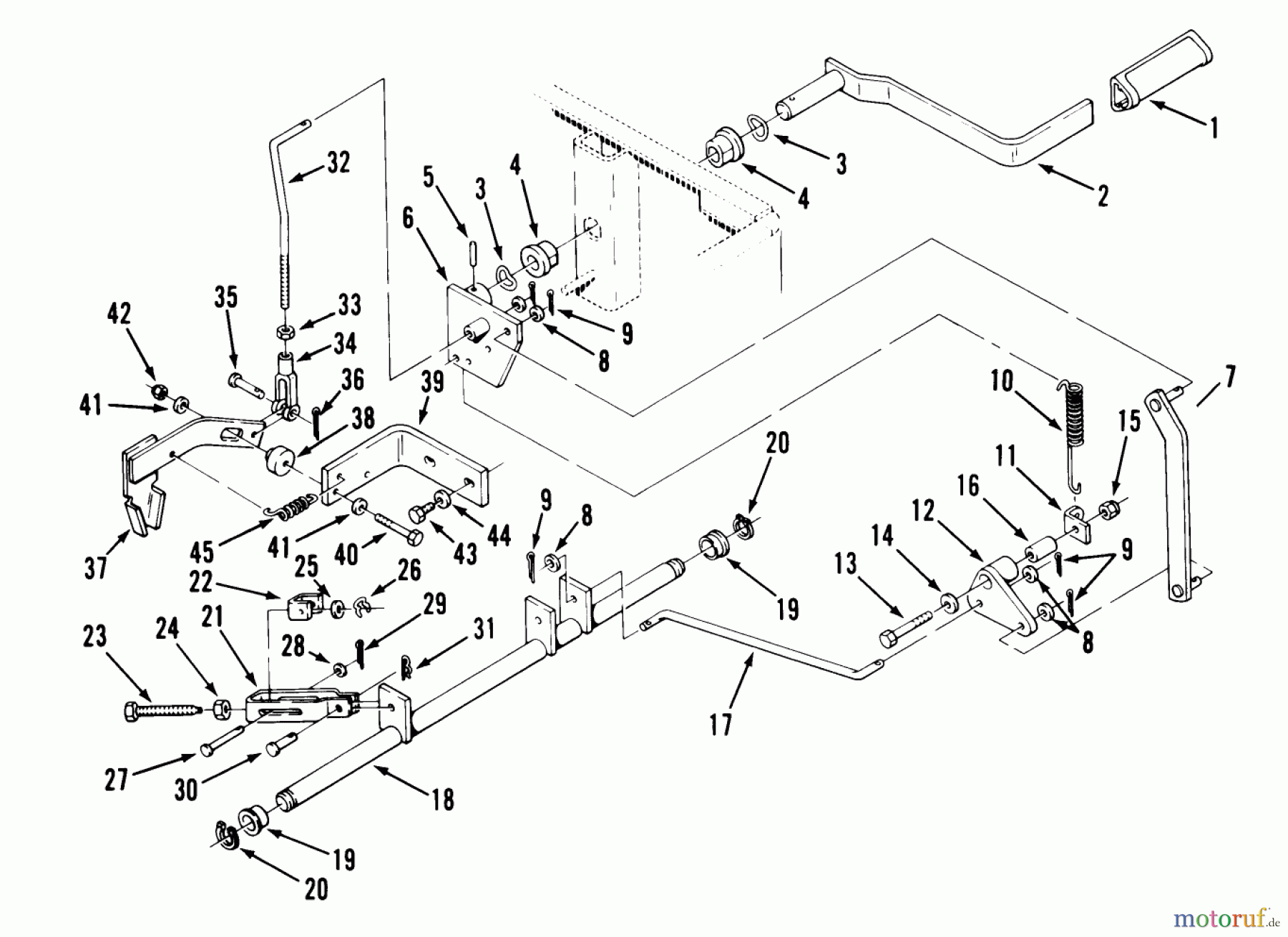 Toro Neu Mowers, Zero-Turn Y1-16OE03 (616-Z) - Toro 616-Z Tractor, 1991 (1000001-1999999) PARKING BRAKE