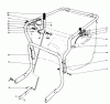 Toro 62923 - 5 hp Lawn Vacuum, 1984 (4000001-4999999) Ersatzteile CONTROLS AND HANDLE ASSEMBLY (MODEL 62912)