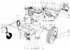 Toro 62923 - 5 hp Lawn Vacuum, 1984 (4000001-4999999) Ersatzteile ENGINE AND BASE ASSEMBLY (MODEL 62923)