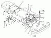 Toro Y1-16OE04 (616-Z) - 616-Z Tractor, 1992 (2000001-2999999) Ersatzteile FRAME & FRONT WHEEL FORK ASSEMBLY