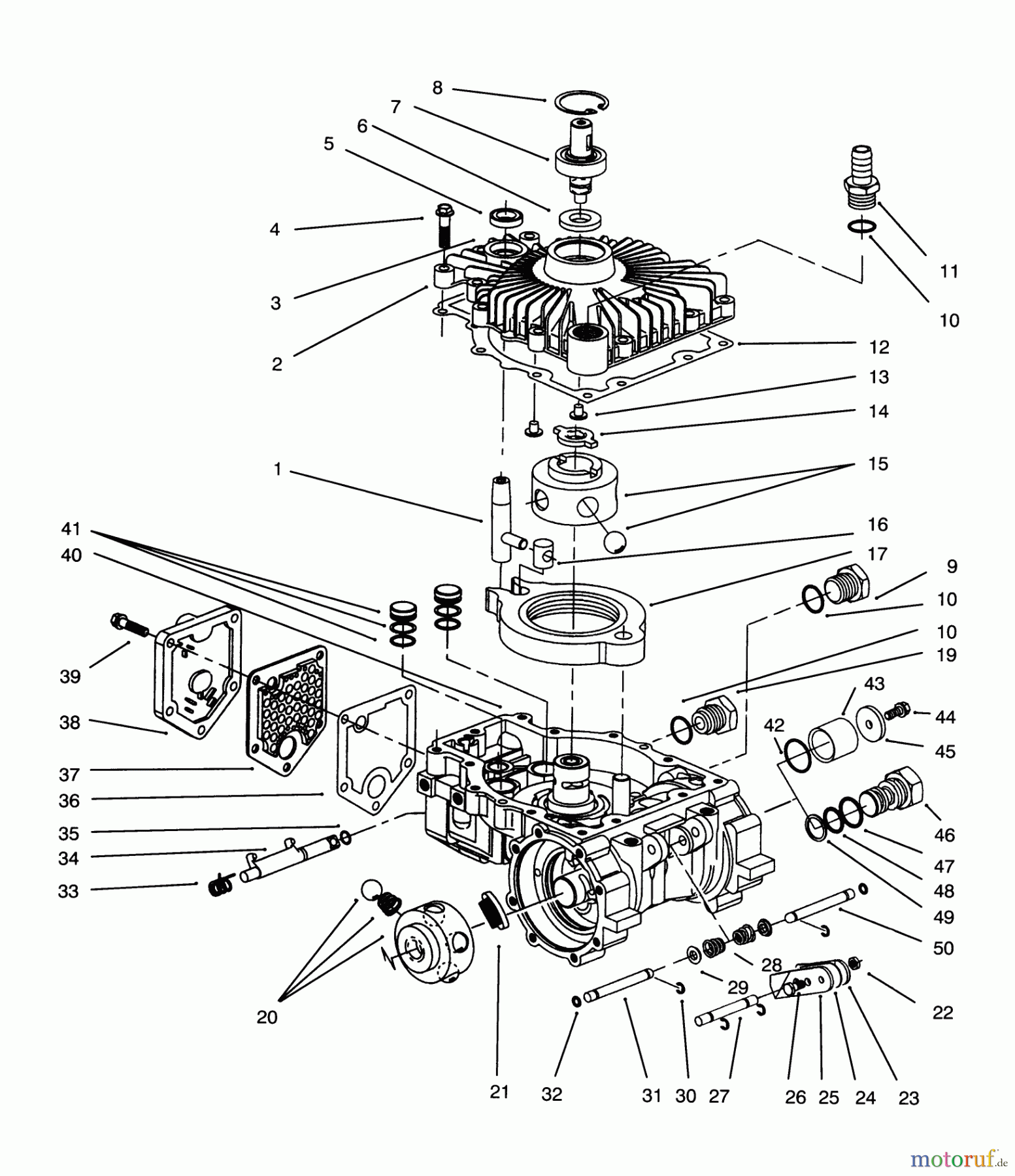 Toro Neu Mowers, Zero-Turn Y1-16OEE4 (616-Z) - Toro 616-Z Tractor, 1992 (2000001-2999999) TRANSMISSION ASSEMBLY EATON MODEL 781-016 #1