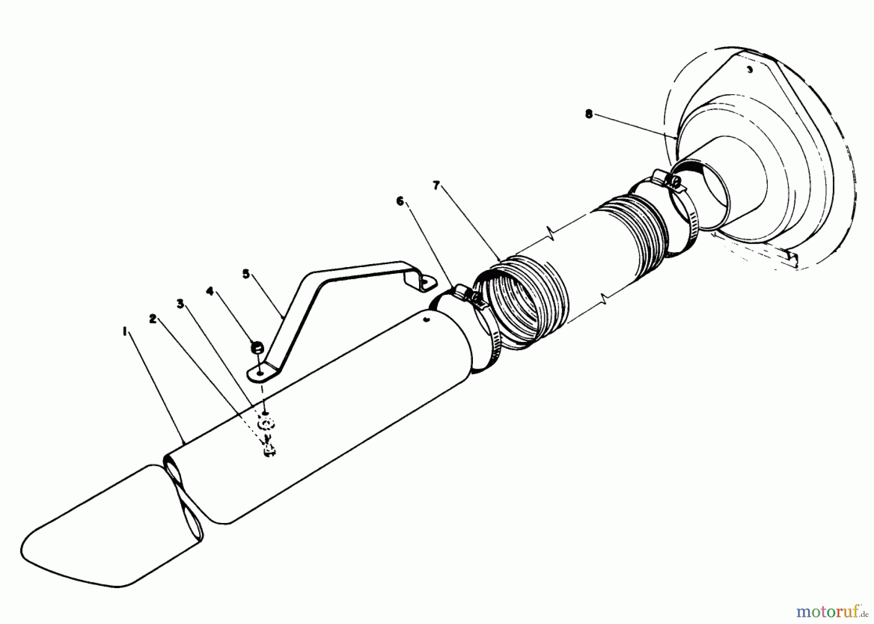 Toro Neu Blowers/Vacuums/Chippers/Shredders 62923 - Toro 5 hp Lawn Vacuum, 1984 (4000001-4999999) VACUUM HOSE KIT (MODEL 59085) (OPTIONAL)
