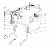 Toro 62923 - 5 hp Lawn Vacuum, 1985 (5000001-5999999) Ersatzteile CONTROLS AND HANDLE ASSEMBLY (MODEL 62923)