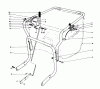 Toro 62923 - 5 hp Lawn Vacuum, 1985 (5000001-5999999) Ersatzteile CONTROLS AND HANDLE ASSEMBLY (MODELS 62912)
