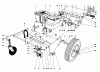 Toro 62923 - 5 hp Lawn Vacuum, 1985 (5000001-5999999) Ersatzteile ENGINE AND BASE ASSEMBLY (MODEL 62923)