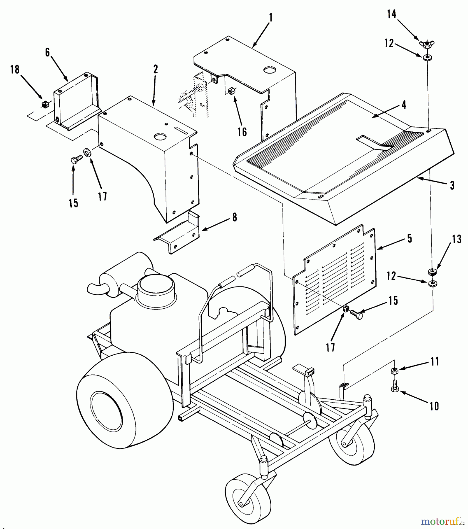 Toro Neu Mowers, Zero-Turn Z1-18KE01 (718-Z) - Toro 718-Z Tractor, 1986 FENDERS AND COVERS