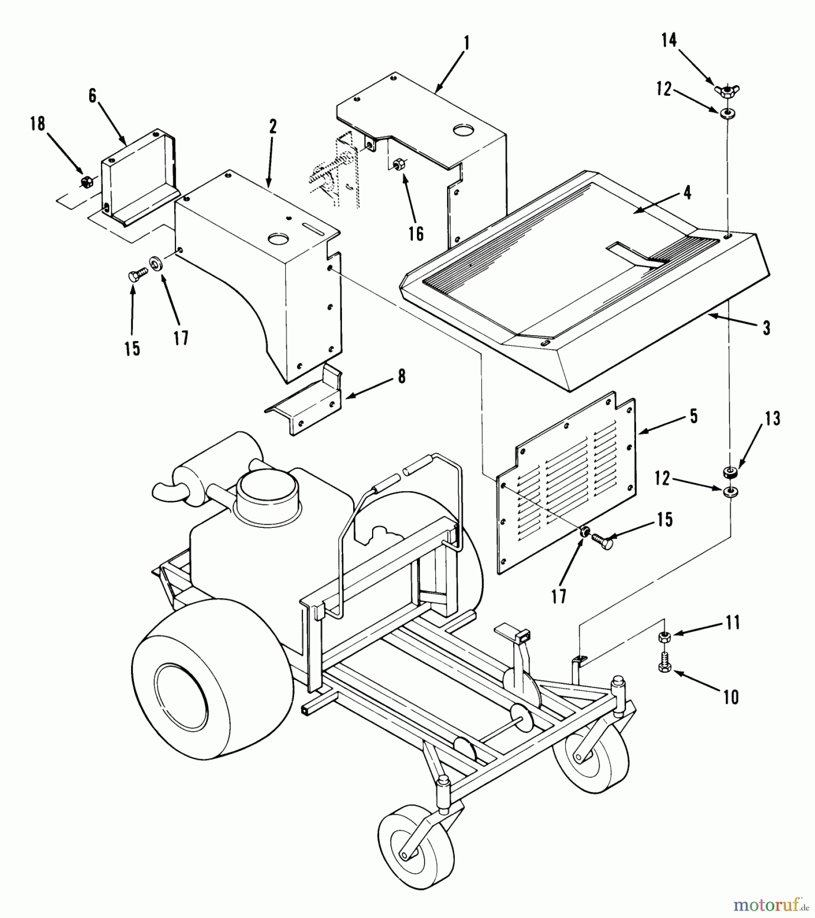 Toro Neu Mowers, Zero-Turn Z1-20KE01 (720-Z) - Toro 720-Z Tractor, 1987 FENDERS AND COVERS