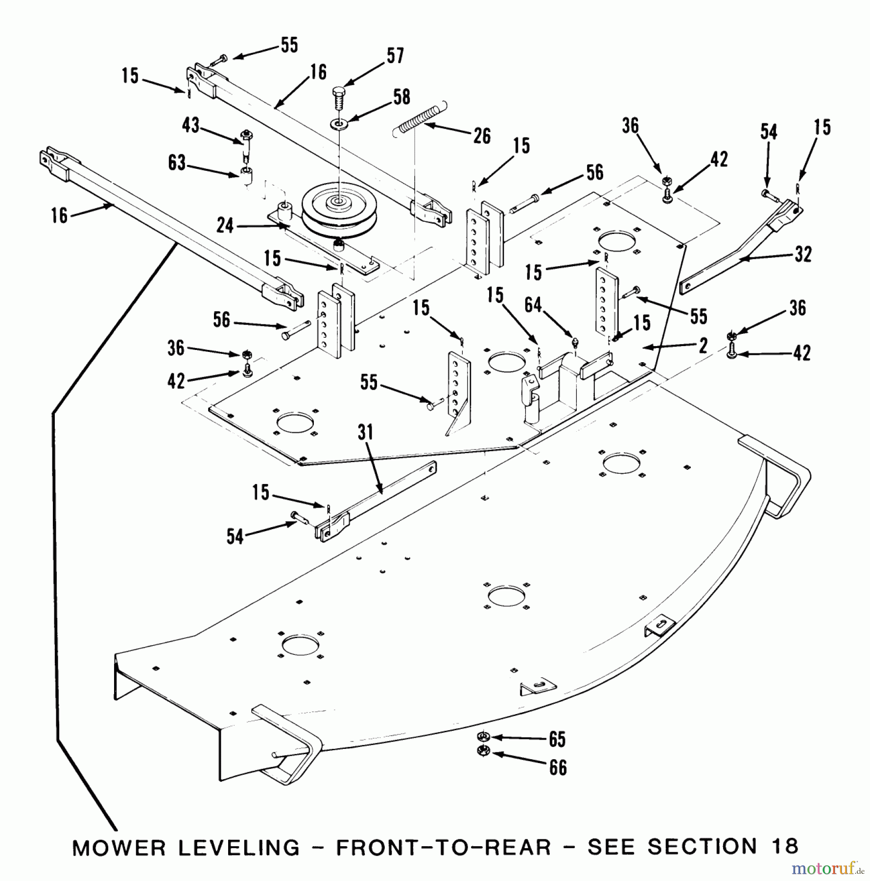 Toro Neu Mowers, Zero-Turn Z1-18KE02 (718-Z) - Toro 718-Z Tractor, 1987 MOWER MOUNT