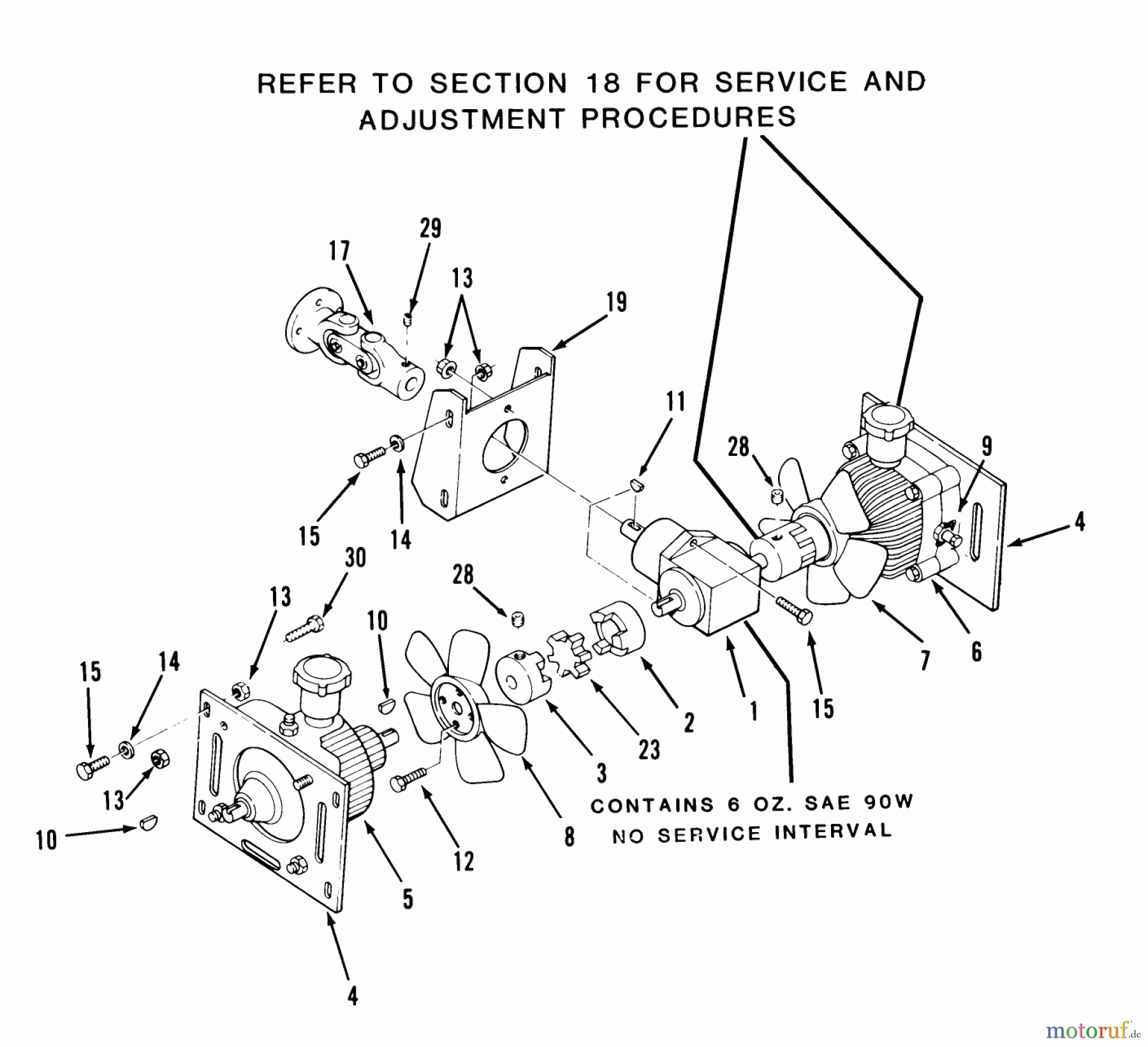 Toro Neu Mowers, Zero-Turn Z1-18KE02 (718-Z) - Toro 718-Z Tractor, 1987 TRANSMISSION DRIVE #2