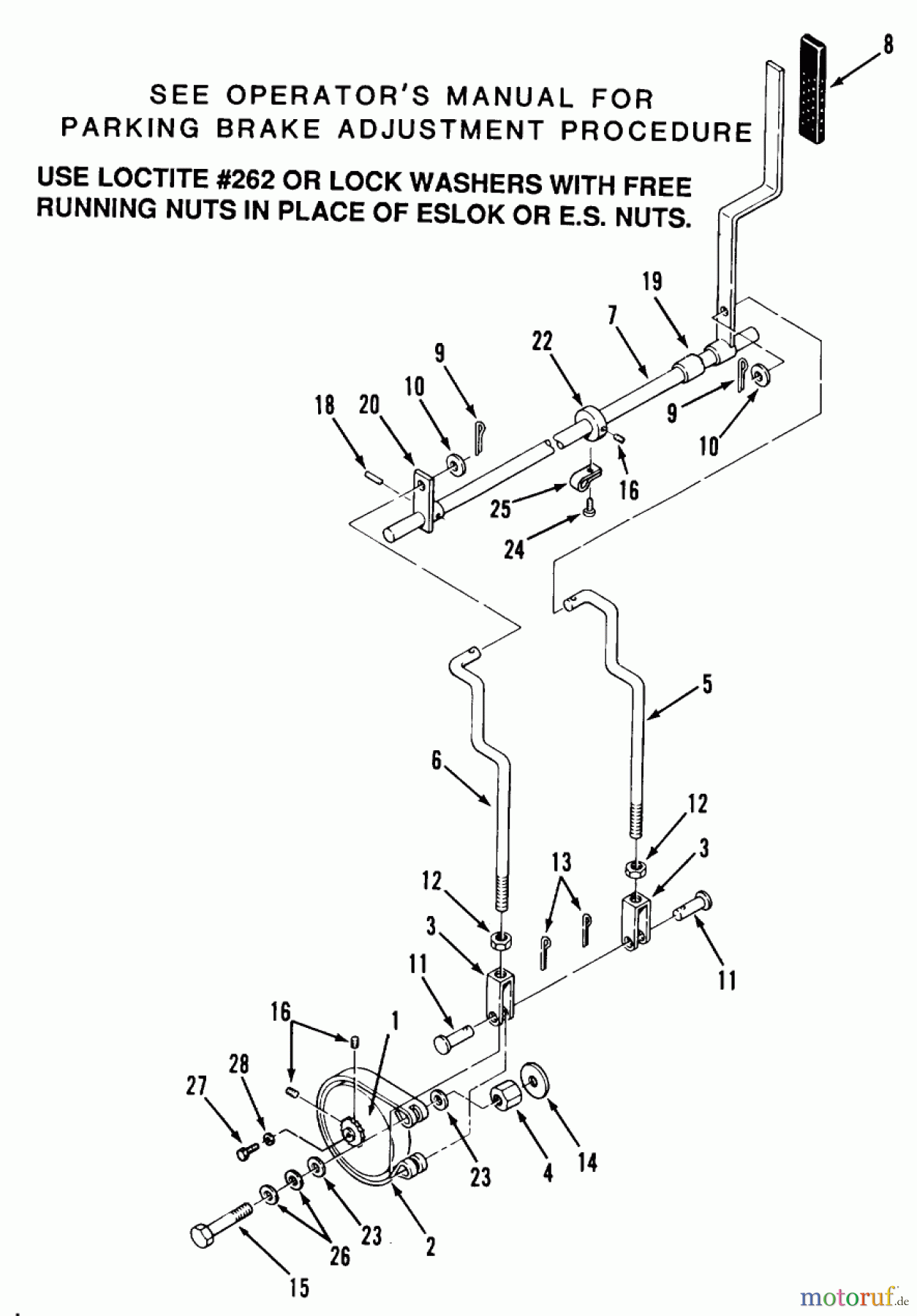  Toro Neu Mowers, Zero-Turn Z1-24OE02 (724-Z) - Toro 724-Z Tractor, 1989 SECTION 6-PARKING BRAKE