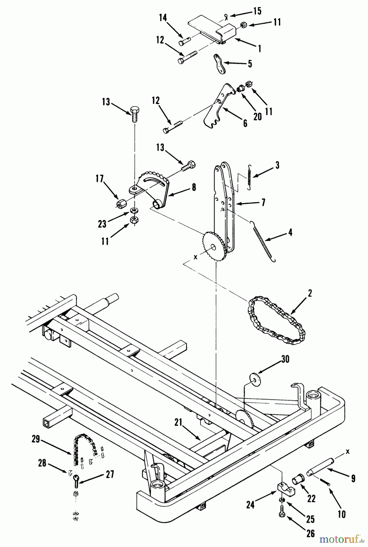 Toro Neu Mowers, Zero-Turn Z1-24OE03 (724-Z) - Toro 724-Z Tractor, 1990 ATTACHMENT HEIGHT CONTROL