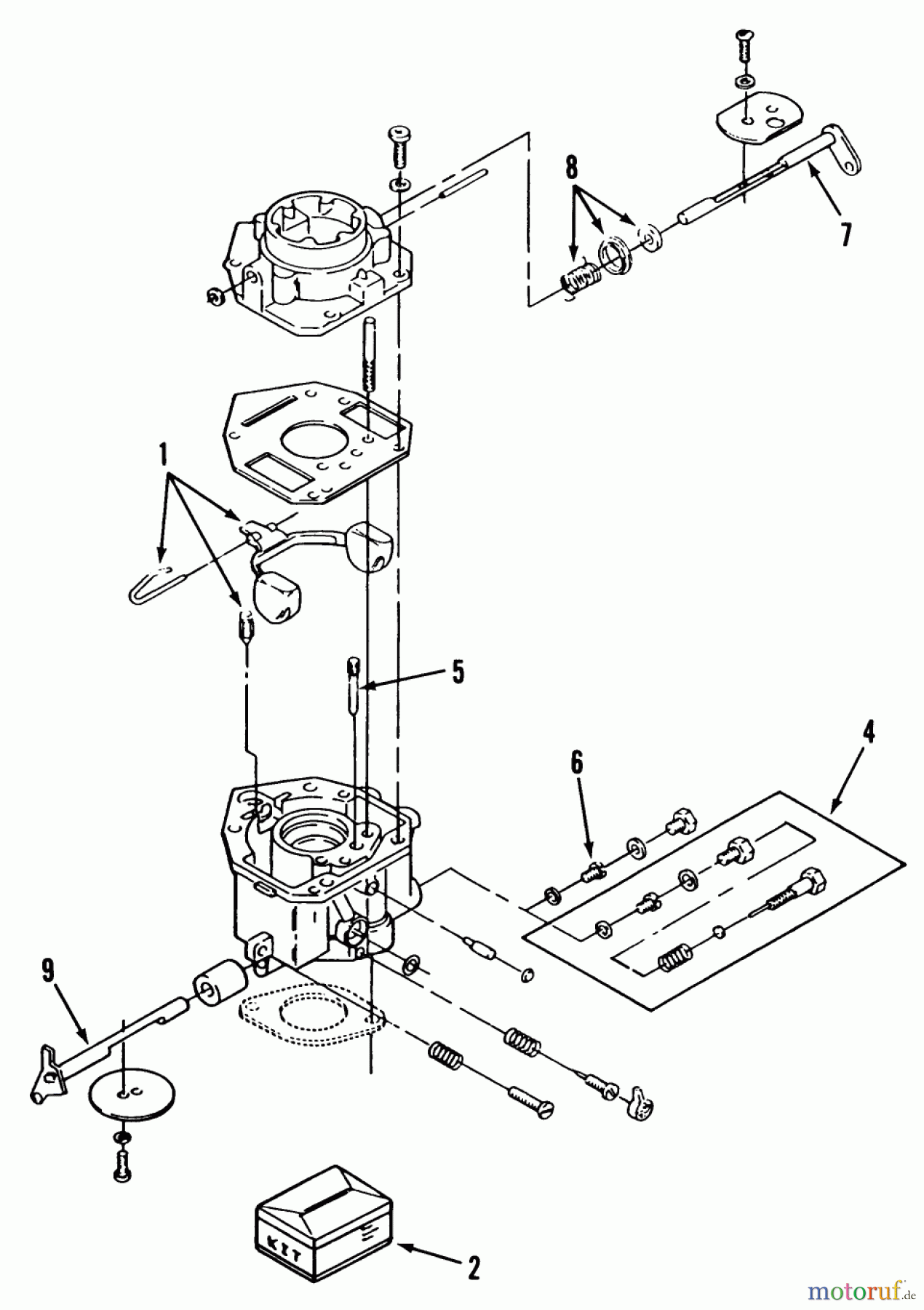  Toro Neu Mowers, Zero-Turn Z1-24OE03 (724-Z) - Toro 724-Z Tractor, 1990 CARBURETOR COMPONENTS