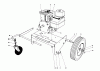 Toro 62912 - 5 hp Lawn Vacuum, 1986 (6000001-6999999) Ersatzteile ENGINE AND BASE ASSEMBLY (MODEL 62912)
