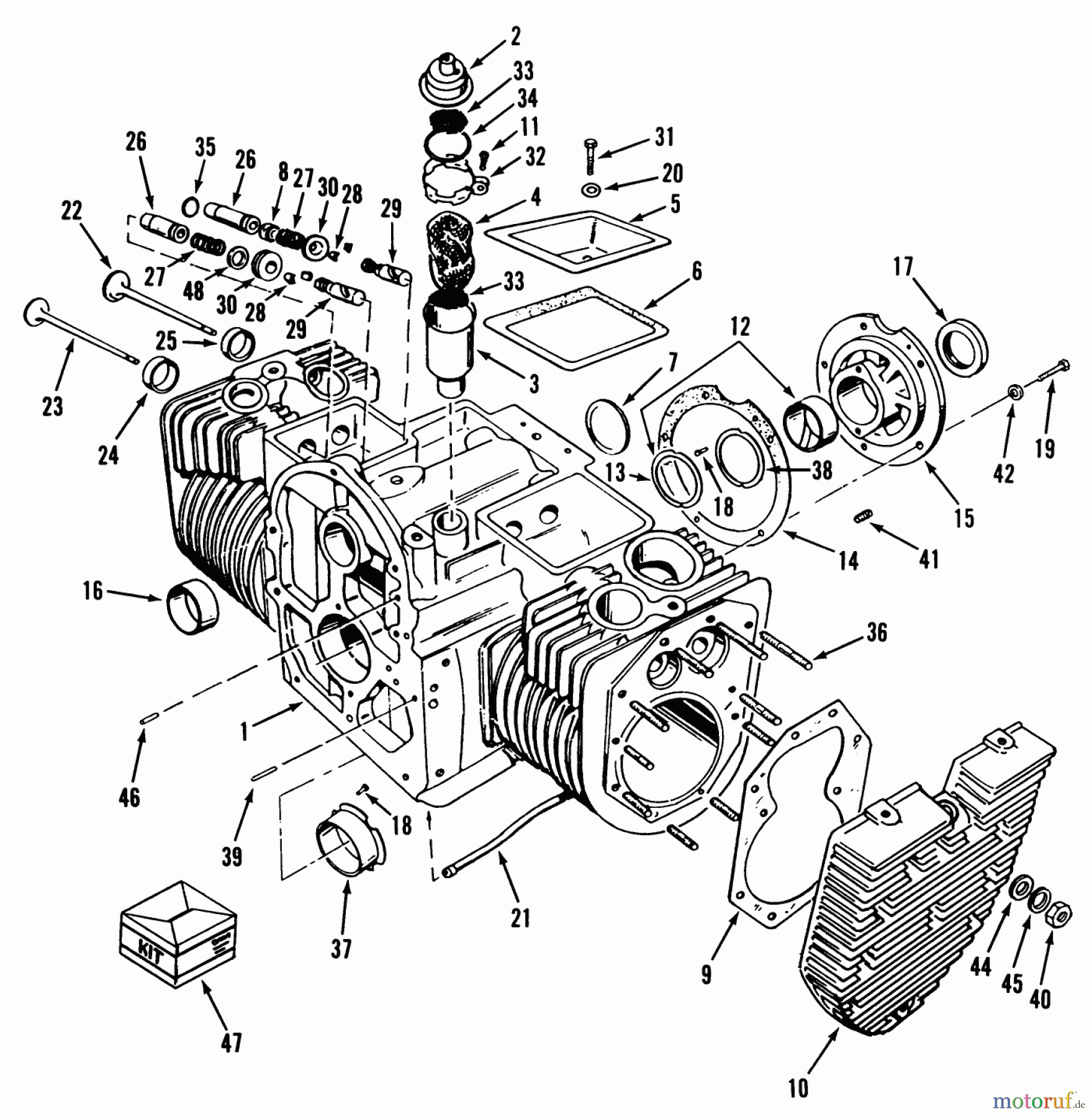 Toro Neu Mowers, Zero-Turn Z1-24OE03 (724-Z) - Toro 724-Z Tractor, 1990 ENGINE CYLINDER BLOCK