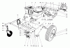 Toro 62912 - 5 hp Lawn Vacuum, 1986 (6000001-6999999) Ersatzteile ENGINE AND BASE ASSEMBLY (MODEL 62923)