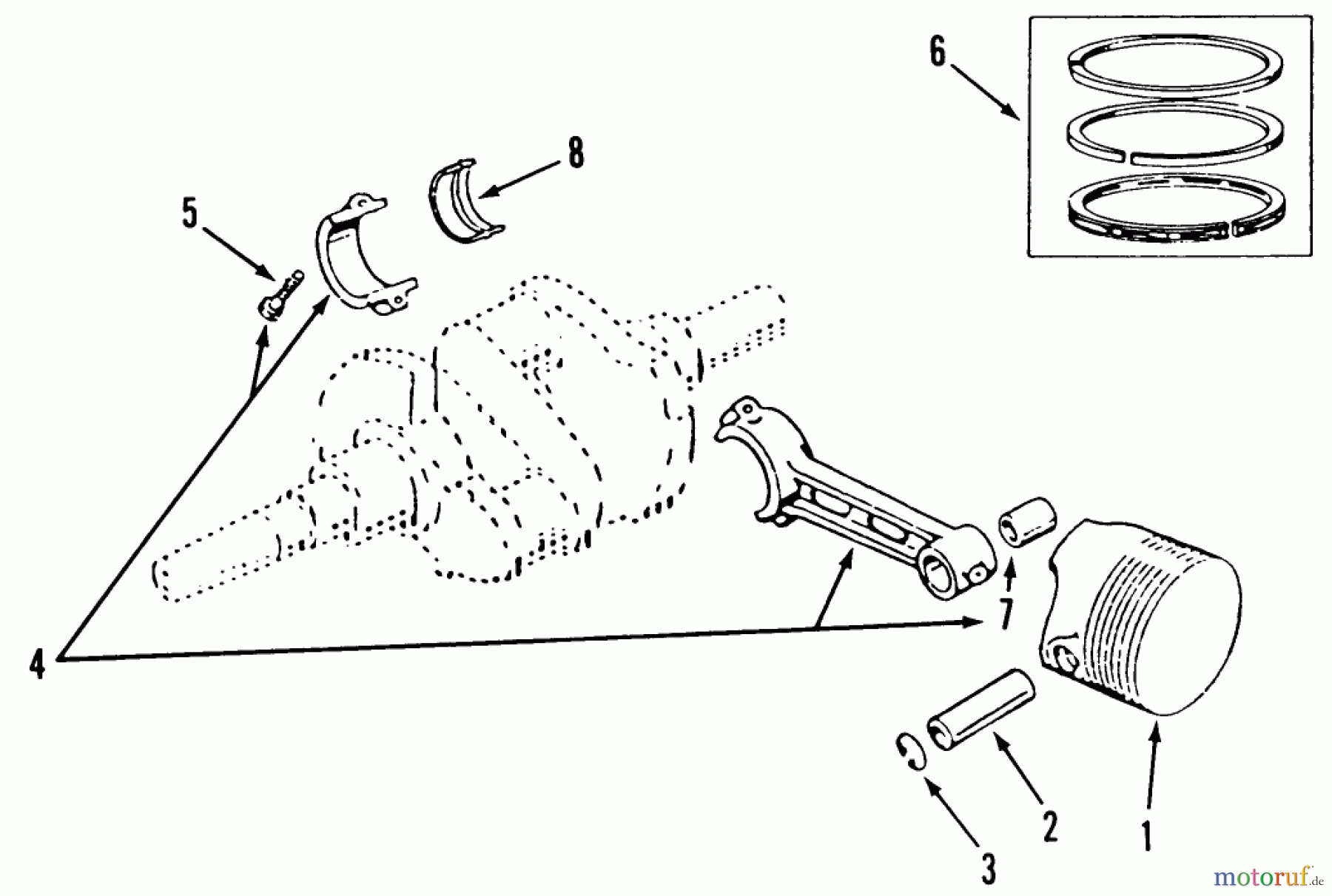 Toro Neu Mowers, Zero-Turn Z1-24OE04 (724-Z) - Toro 724-Z Tractor, 1991 (1000001-1999999) PISTON AND ROD