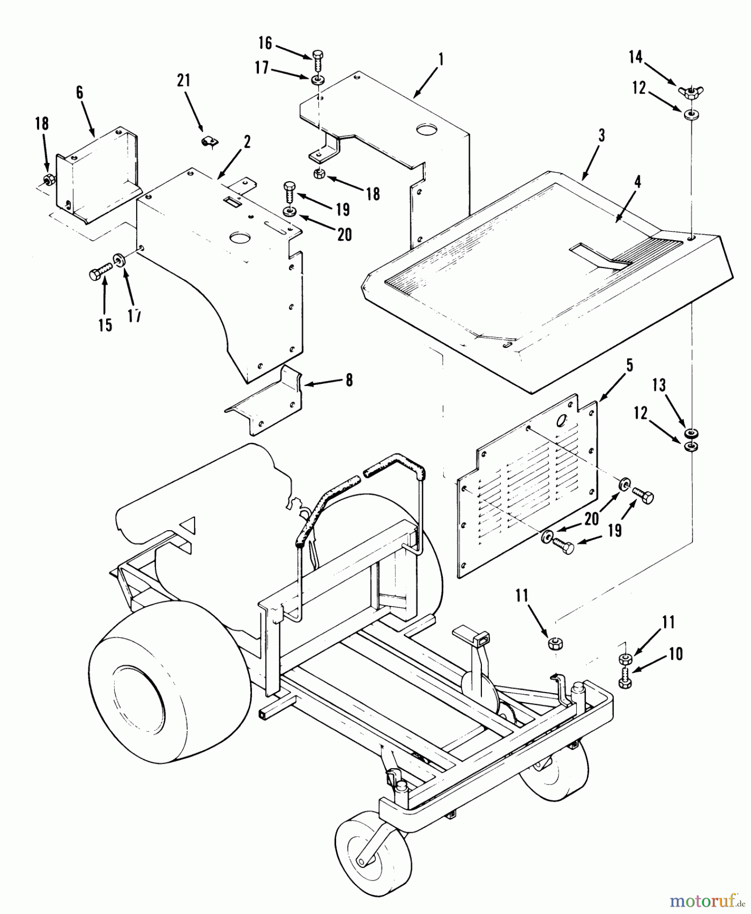 Toro Neu Mowers, Zero-Turn Z1-24OE05 (724-Z) - Toro 724-Z Tractor, 1992 (2000001-2999999) FENDERS AND COVERS