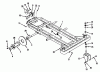 Toro Z1-24OE05 (724-Z) - 724-Z Tractor, 1992 (2000001-2999999) Ersatzteile FRAME, REAR HUB AND FRONT WHEEL FORK