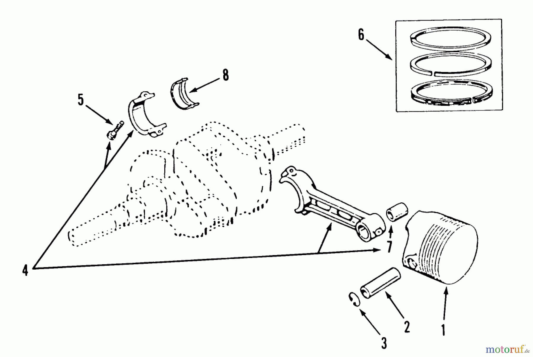 Toro Neu Mowers, Zero-Turn Z1-24OE05 (724-Z) - Toro 724-Z Tractor, 1992 (2000001-2999999) PISTON AND ROD