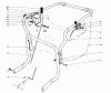 Toro 62912 - 5 hp Lawn Vacuum, 1987 (7000001-7999999) Ersatzteile CONTROLS AND HANDLE ASSEMBLY (MODEL 62912)