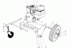 Toro 62912 - 5 hp Lawn Vacuum, 1987 (7000001-7999999) Ersatzteile ENGINE AND BASE ASSEMBLY (MODEL 62912)