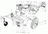 Toro 62912 - 5 hp Lawn Vacuum, 1987 (7000001-7999999) Ersatzteile ENGINE AND BASE ASSEMBLY (MODEL 62923)