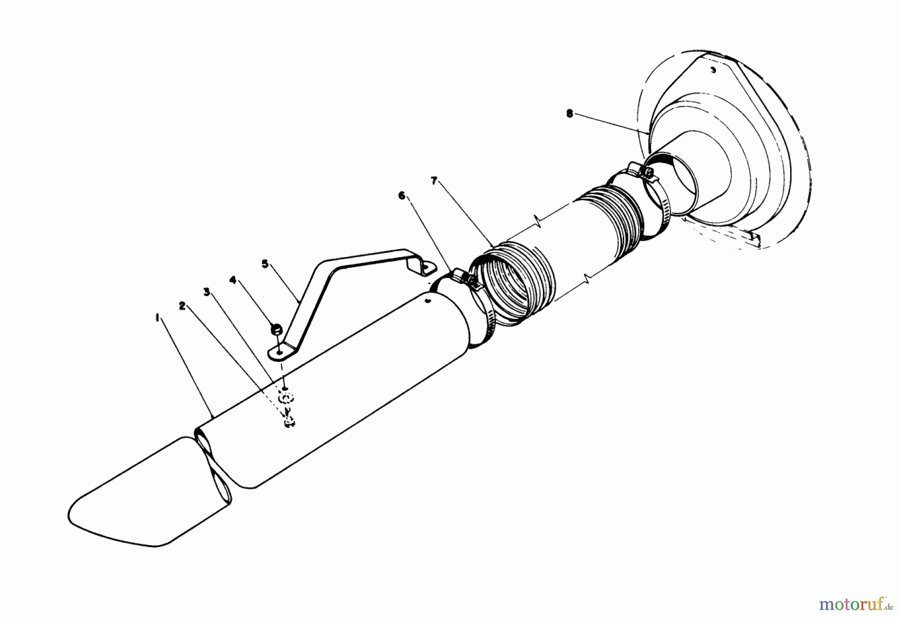 Toro Neu Blowers/Vacuums/Chippers/Shredders 62912 - Toro 5 hp Lawn Vacuum, 1987 (7000001-7999999) VACUUM HOSE KIT (MODEL 59085) (OPTIONAL)
