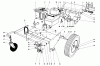 Toro 62912 - 5 hp Lawn Vacuum, 1988 (8000001-8999999) Ersatzteile ENGINE AND BASE ASSEMBLY (MODEL 62923)