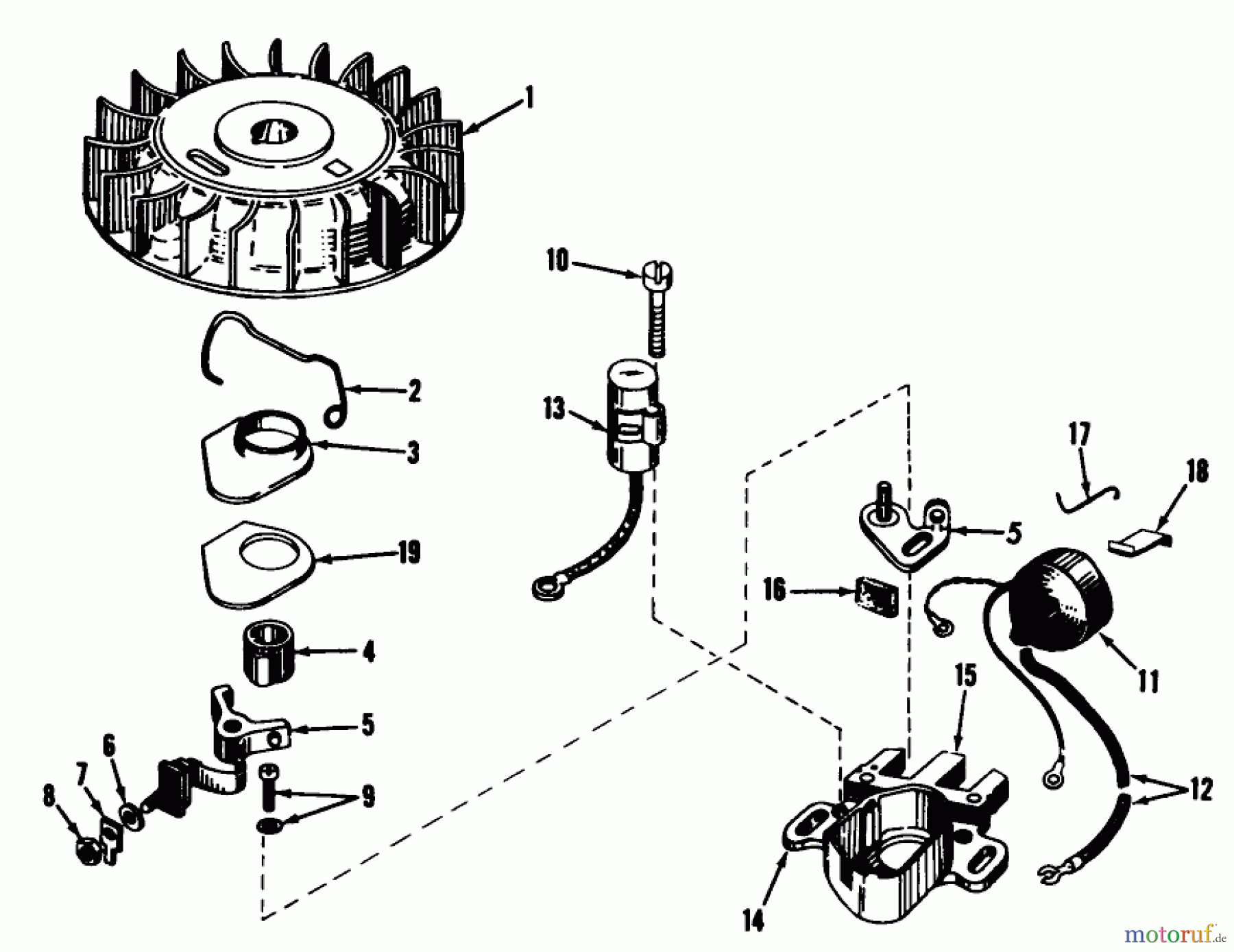 Toro Neu Snow Blowers/Snow Throwers Seite 1 31302 - Toro Snowhound, 1972 (2000001-2999999) MAGNETO NO. 610690A