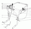 Toro 62912 - 5 hp Lawn Vacuum, 1991 (1000001-1999999) Ersatzteile CONTROL & HANDLE ASSEMBLY (MODEL 62912)