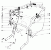 Toro 62912 - 5 hp Lawn Vacuum, 1991 (1000001-1999999) Ersatzteile CONTROL & HANDLE ASSEMBLY (MODEL 62923)