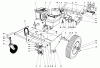 Toro 62912 - 5 hp Lawn Vacuum, 1991 (1000001-1999999) Ersatzteile ENGINE & BASE ASSEMBLY (MODEL 62923 CONTINUED)