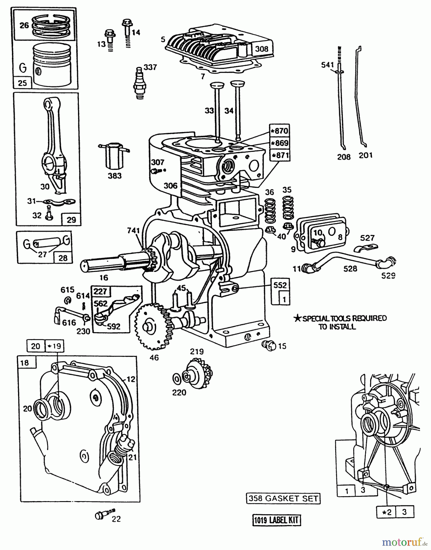 Toro Neu Blowers/Vacuums/Chippers/Shredders 62912 - Toro 5 hp Lawn Vacuum, 1990 (0000001-0999999) ENGINE BRIGGS & STRATTON MODEL NO. 130202-1640-01 #1