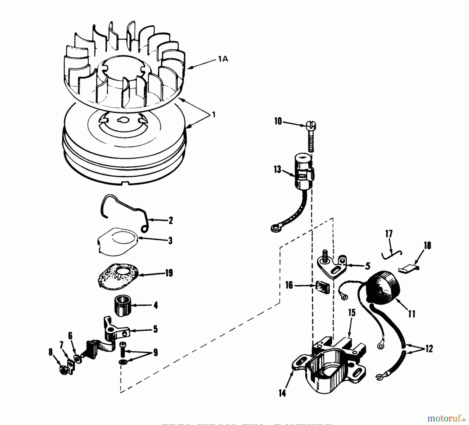 Toro Neu Snow Blowers/Snow Throwers Seite 1 31625 (524) - Toro 524 Snowthrower, 1977 (7000001-7999999) MAGNETO NO. 610694A (7 H.P. SNOWTHROWER MODEL NO. 31677)