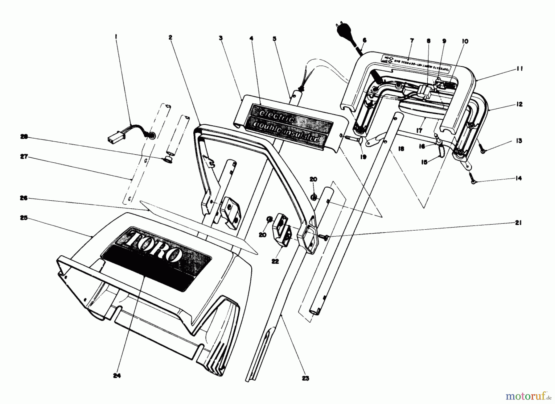 Toro Neu Snow Blowers/Snow Throwers Seite 1 38000 (S-120) - Toro S-120 Snowthrower, 1979 (9000001-9999999) HANDLE ASSEMBLY