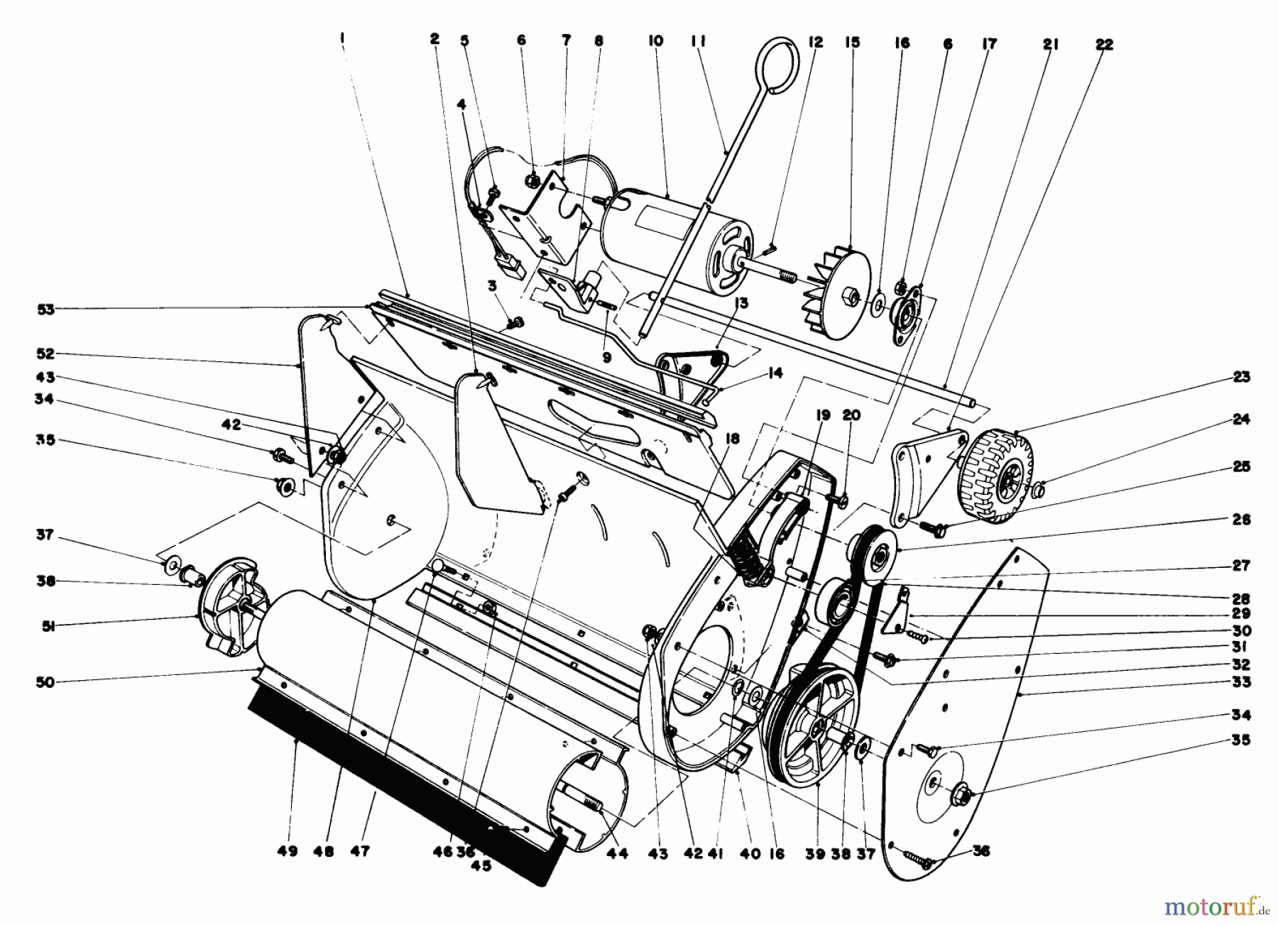 Toro Neu Snow Blowers/Snow Throwers Seite 1 38000 (S-120) - Toro S-120 Snowthrower, 1980 (0000001-0999999) LOWER MAIN FRAME ASSEMBLY