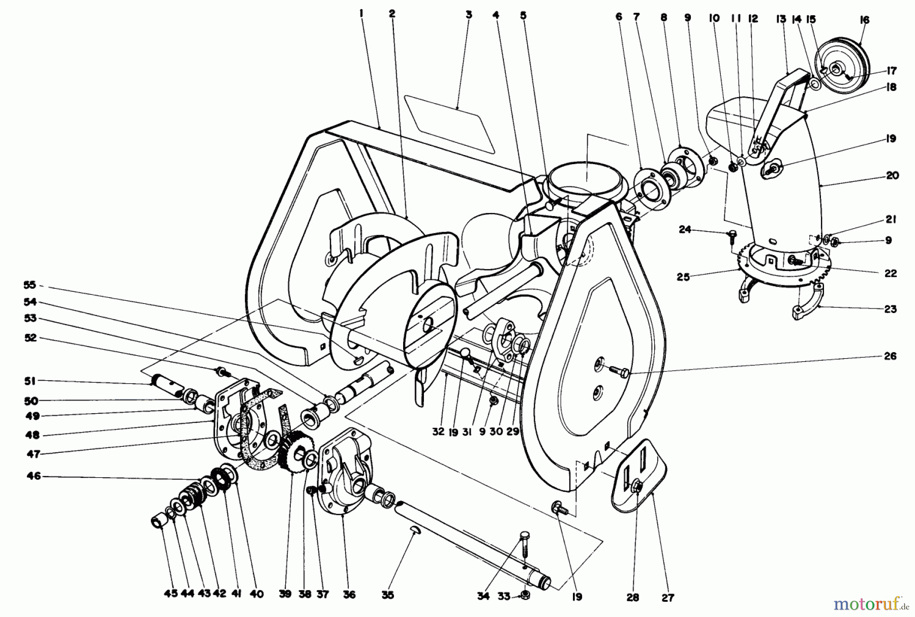 Toro Neu Snow Blowers/Snow Throwers Seite 1 38010 (421) - Toro 421 Snowthrower, 1981 (1000001-1999999) AUGER ASSEMBLY