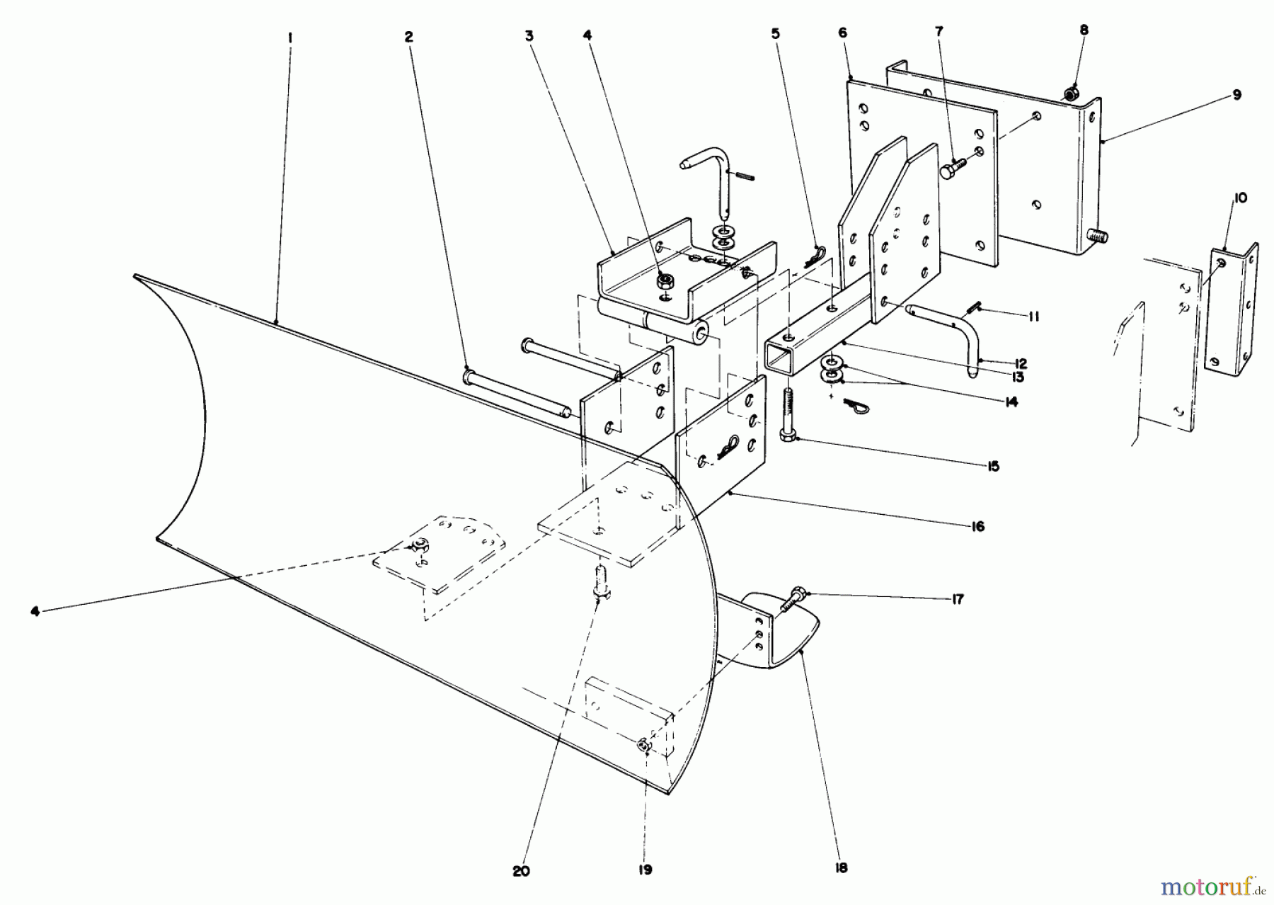 Toro Neu Snow Blowers/Snow Throwers Seite 1 38010 (421) - Toro 421 Snowthrower, 1981 (1000001-1999999) GRADER BLADE ASSEMBLY (MODEL NO. 59099)