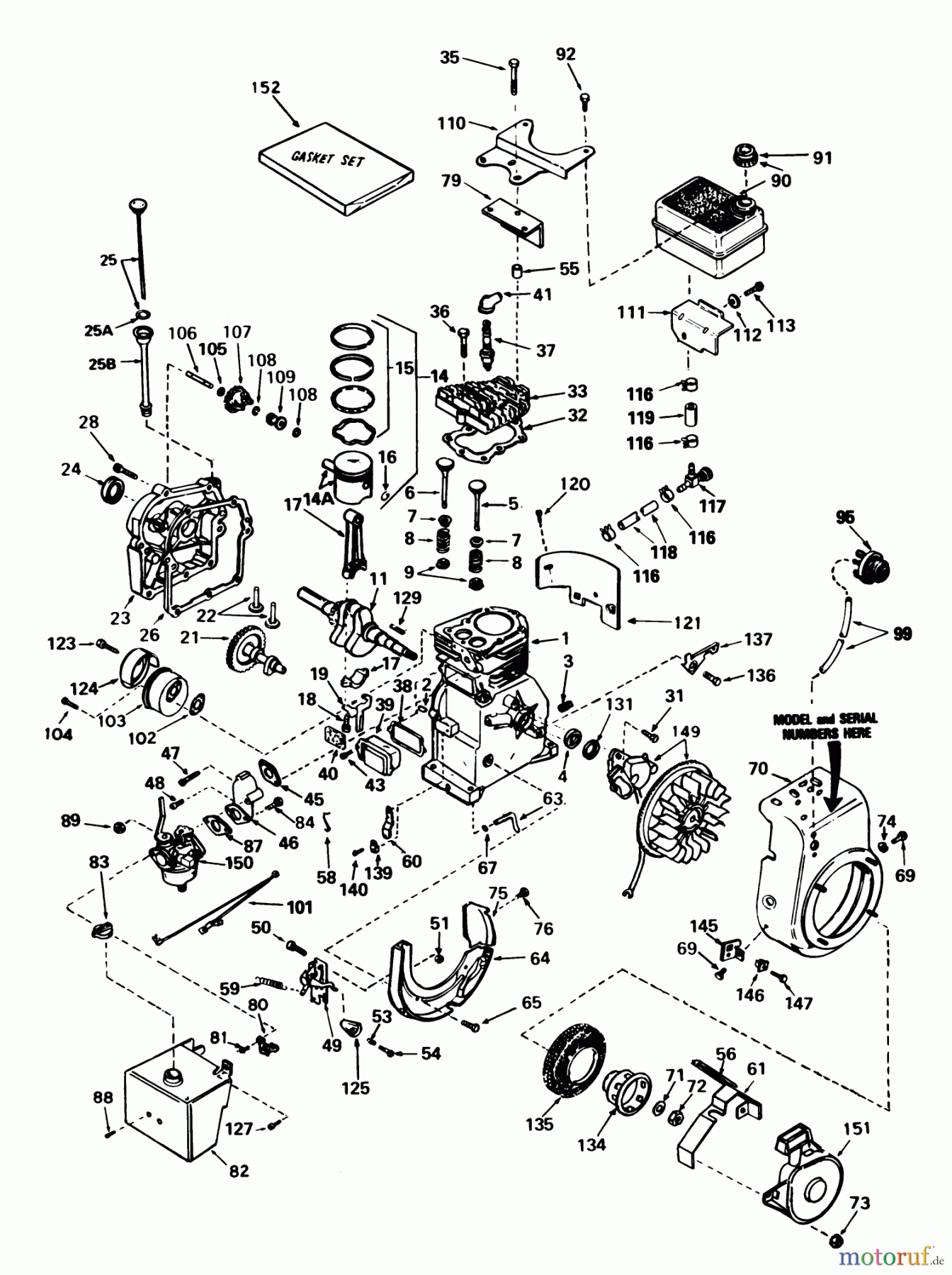  Toro Neu Snow Blowers/Snow Throwers Seite 1 38035 (3521) - Toro 3521 Snowthrower, 1984 (4000001-4999999) ENGINE TECUMSEH MODEL H35-45582N