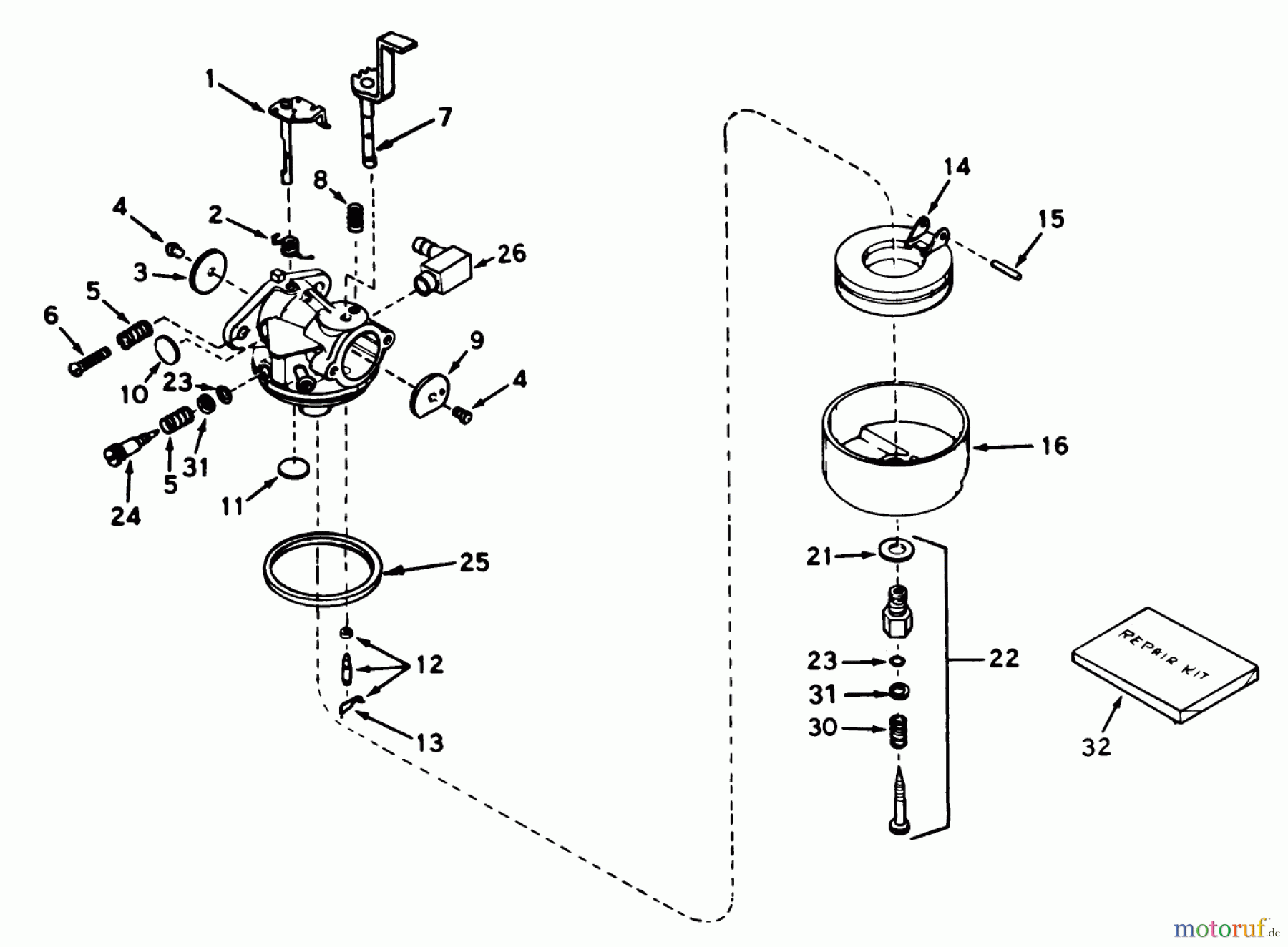  Toro Neu Snow Blowers/Snow Throwers Seite 1 38040 (524) - Toro 524 Snowthrower, 1979 (9000001-9999999) CARBURETOR NO. 631916 (5 H.P. SNOWTHROWER MODEL NO. 38040)