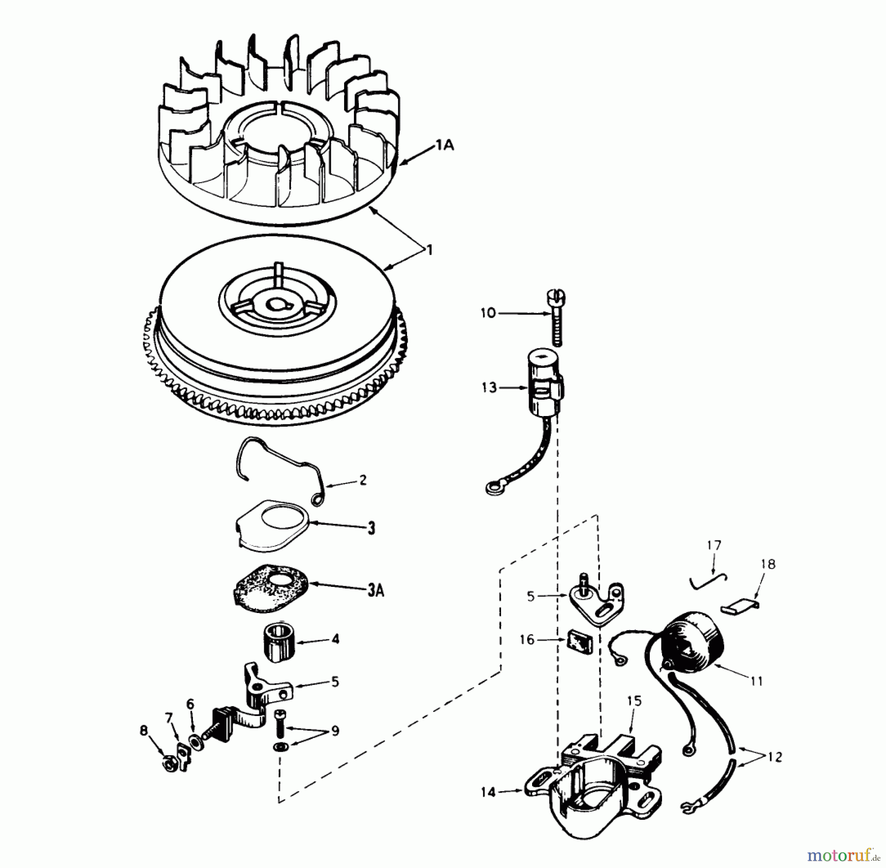  Toro Neu Snow Blowers/Snow Throwers Seite 1 38040 (524) - Toro 524 Snowthrower, 1980 (0000001-0999999) MAGNETO NO. 610944A
