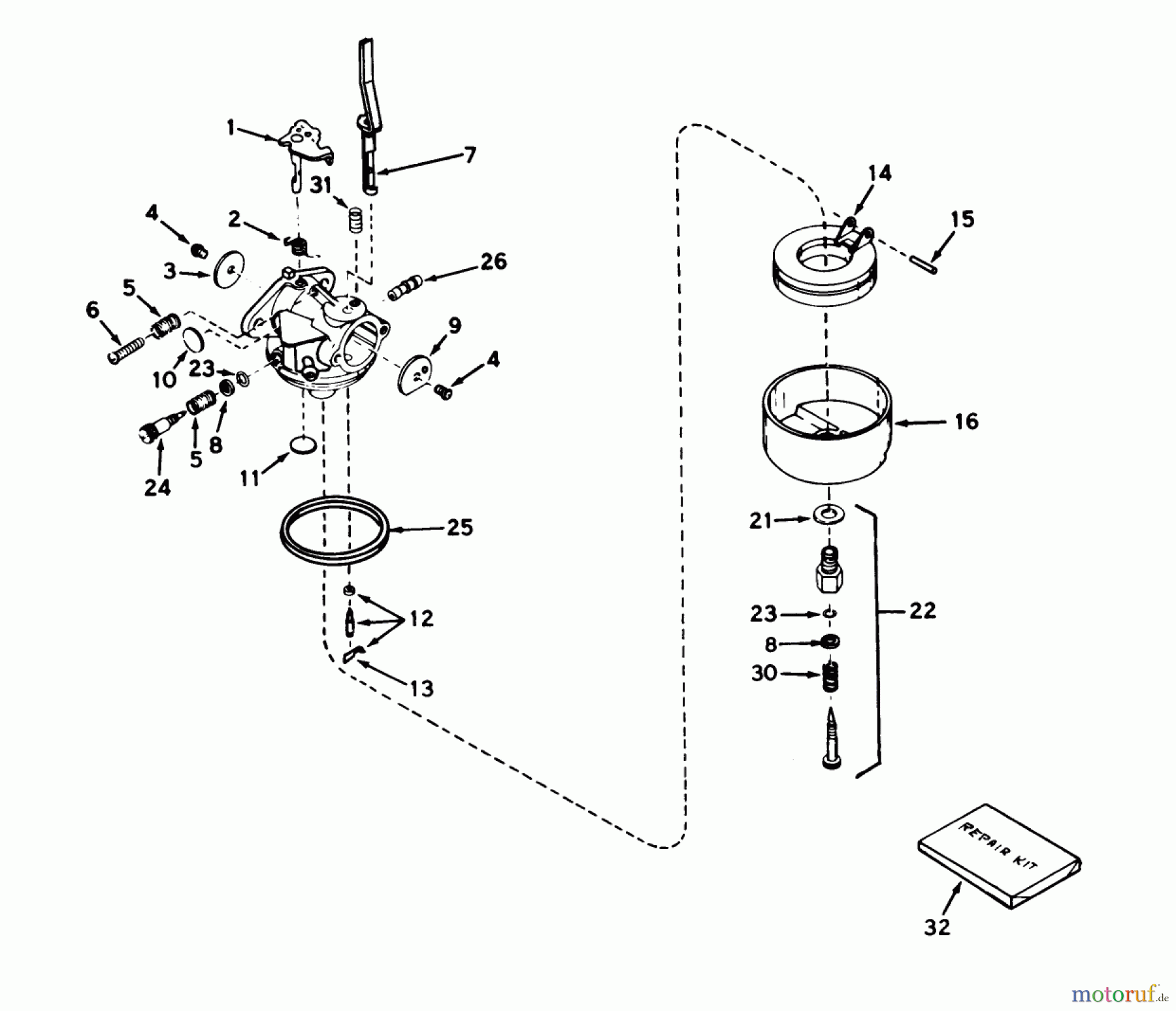 Toro Neu Snow Blowers/Snow Throwers Seite 1 38050 (724) - Toro 724 Snowthrower, 1984 (4000001-4999999) CARBURETOR NO. 631920 (7 H.P. SNOWTHROWER MODEL NO. 38050)