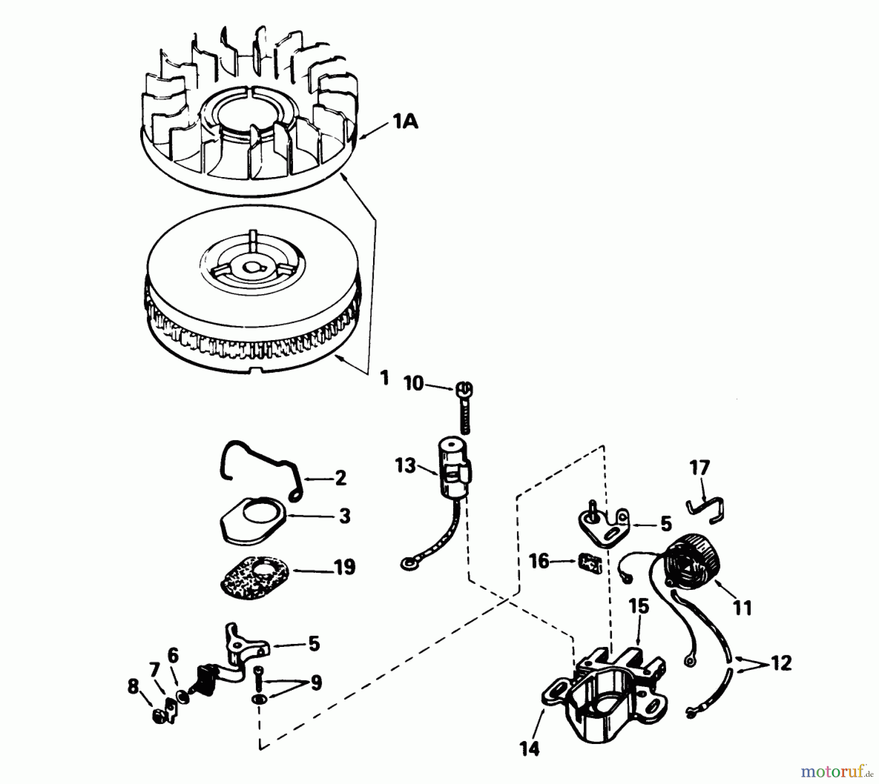  Toro Neu Snow Blowers/Snow Throwers Seite 1 38040 (524) - Toro 524 Snowthrower, 1984 (4000001-4999999) MAGNETO NO. 611043 (7 H.P. SNOWTHROWER MODEL NO. 38050)