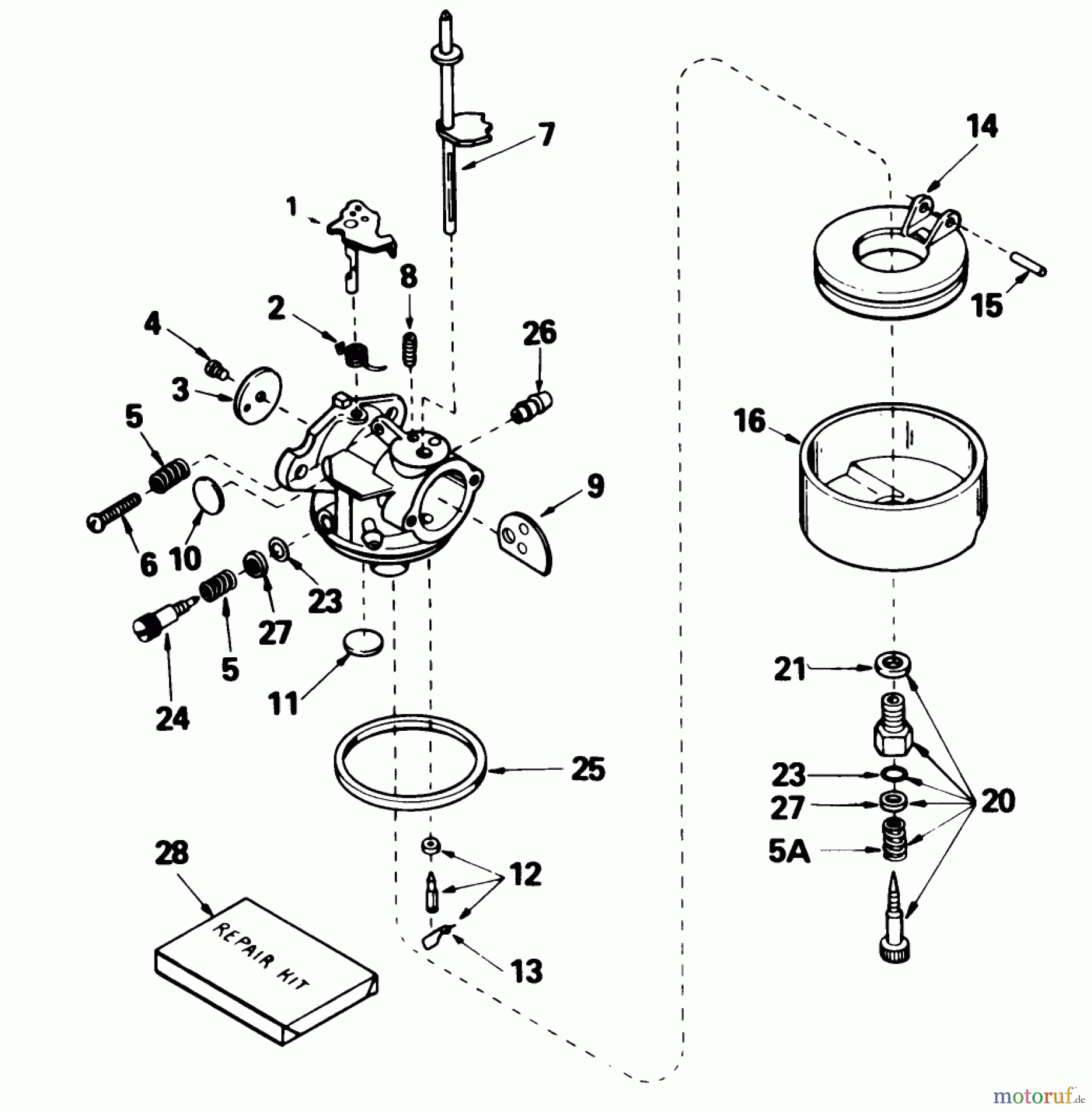  Toro Neu Snow Blowers/Snow Throwers Seite 1 38050 (724) - Toro 724 Snowthrower, 1985 (5000001-5999999) CARBURETOR NO. 632371 (7 H.P. SNOWTHROWER MODEL NO. 38050)