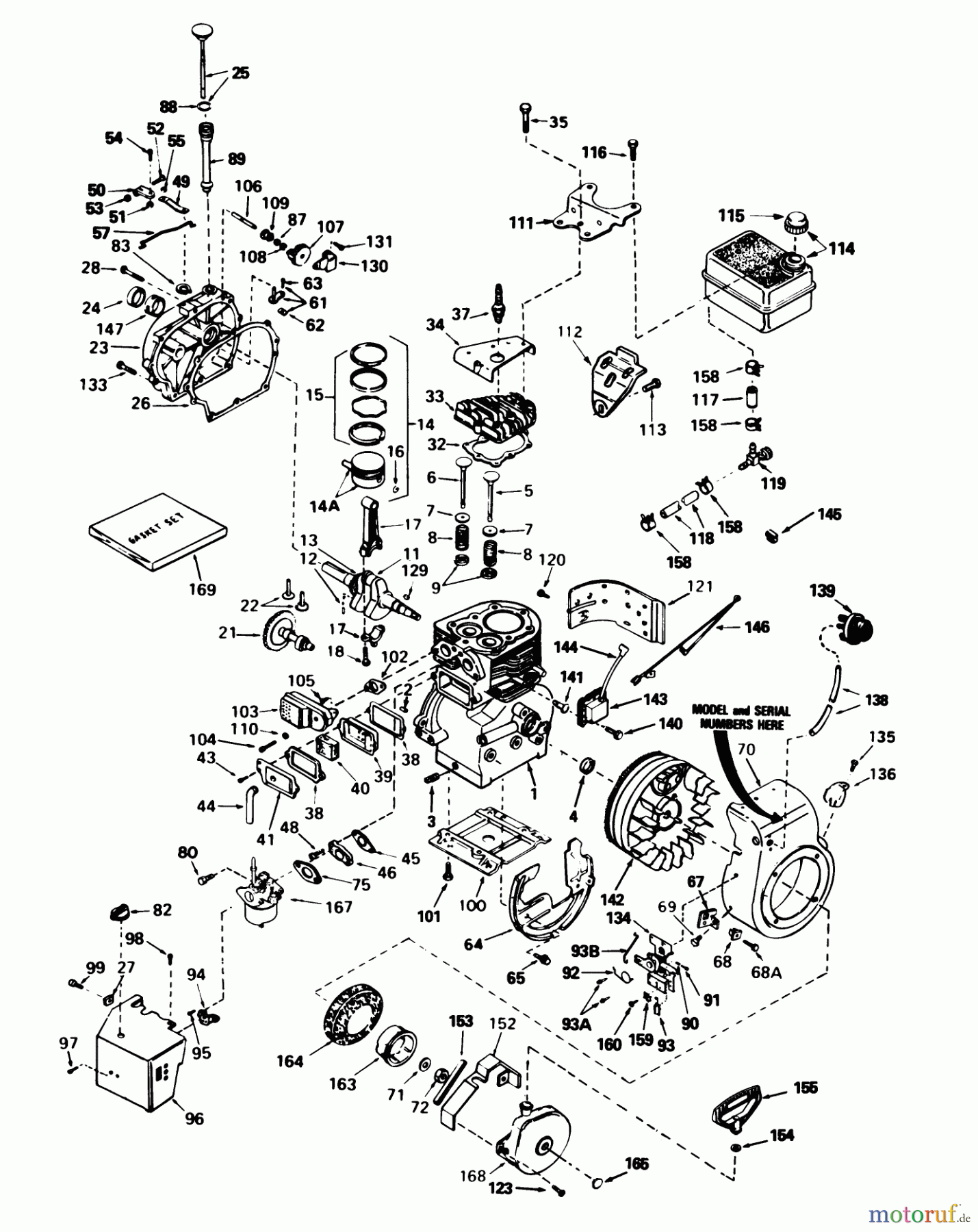  Toro Neu Snow Blowers/Snow Throwers Seite 1 38040 (524) - Toro 524 Snowthrower, 1986 (6000001-6999999) ENGINE, TECUMSEH MODEL NO. H50-65504S (5 H.P. SNOWTHROWER MODEL NO. 38040)